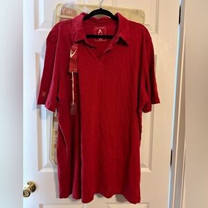 BNWT Antigua Men’s Size XXL Short Sleeve Red Polo Shirt Lightweight